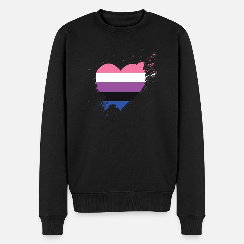Fierté LGBTQ. Déclaration - Pull Premium bio Homme - noir