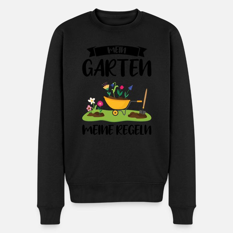 Garten Pflanze Gartenarbeit Geschenk - Männer Premium Bio Pullover - Schwarz