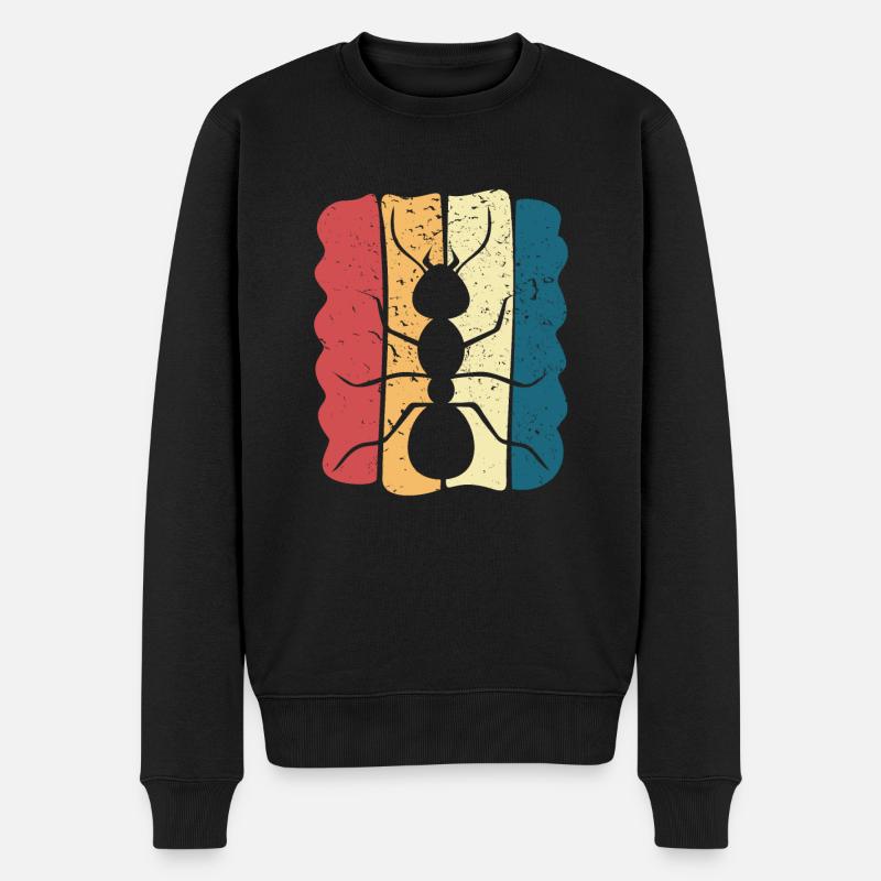 Ameise Insektensammler Entomologe - Männer Premium Bio Pullover - Schwarz