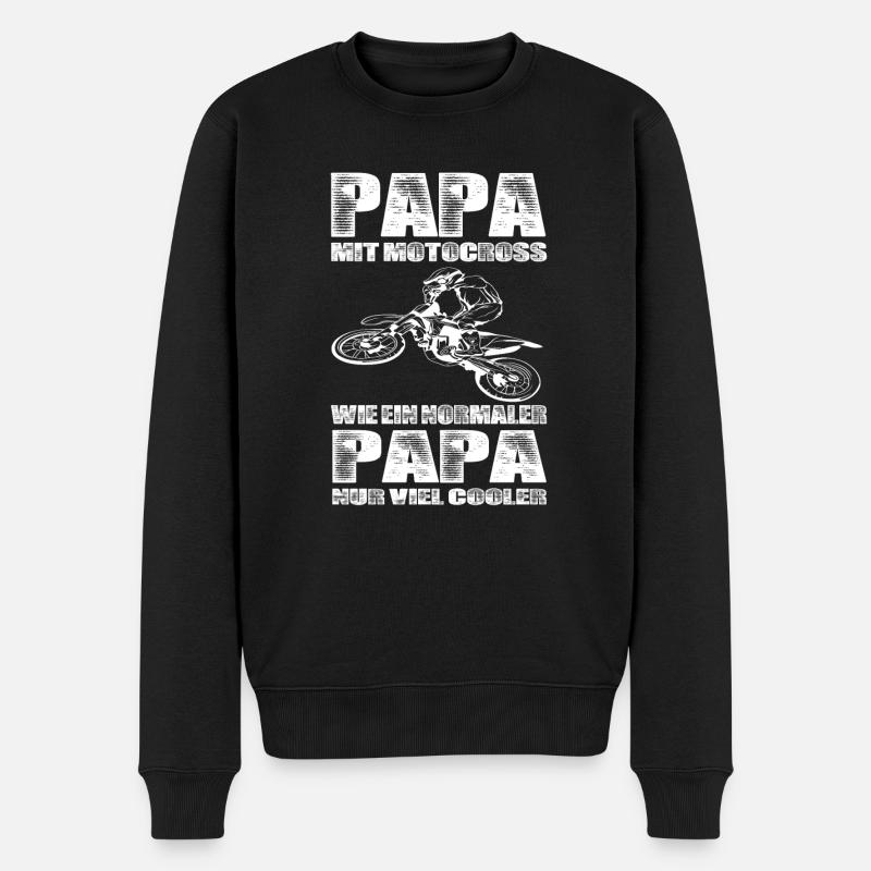 Motocross - Männer Premium Bio Pullover - Schwarz