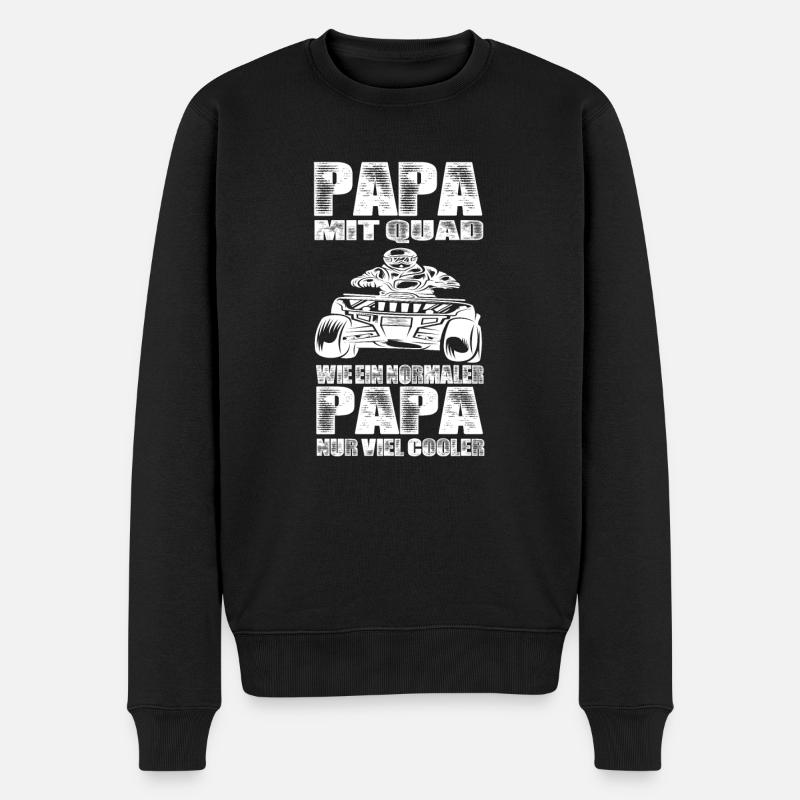 Quad - Männer Premium Bio Pullover - Schwarz