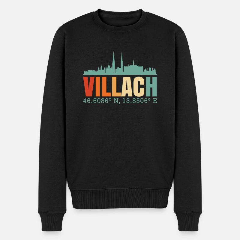Villach - Männer Premium Bio Pullover - Schwarz