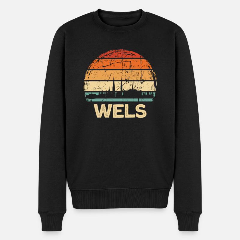 Wels - Männer Premium Bio Pullover - Schwarz