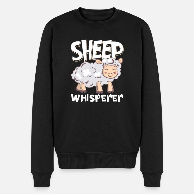 Funny Sheep Barn Farmer Farming Sheep Lover - Männer Premium Bio Pullover - Schwarz