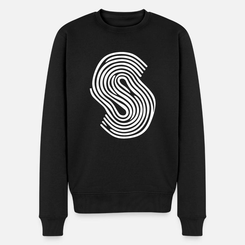 Empreintes digitales S - Pull Premium bio Homme - noir