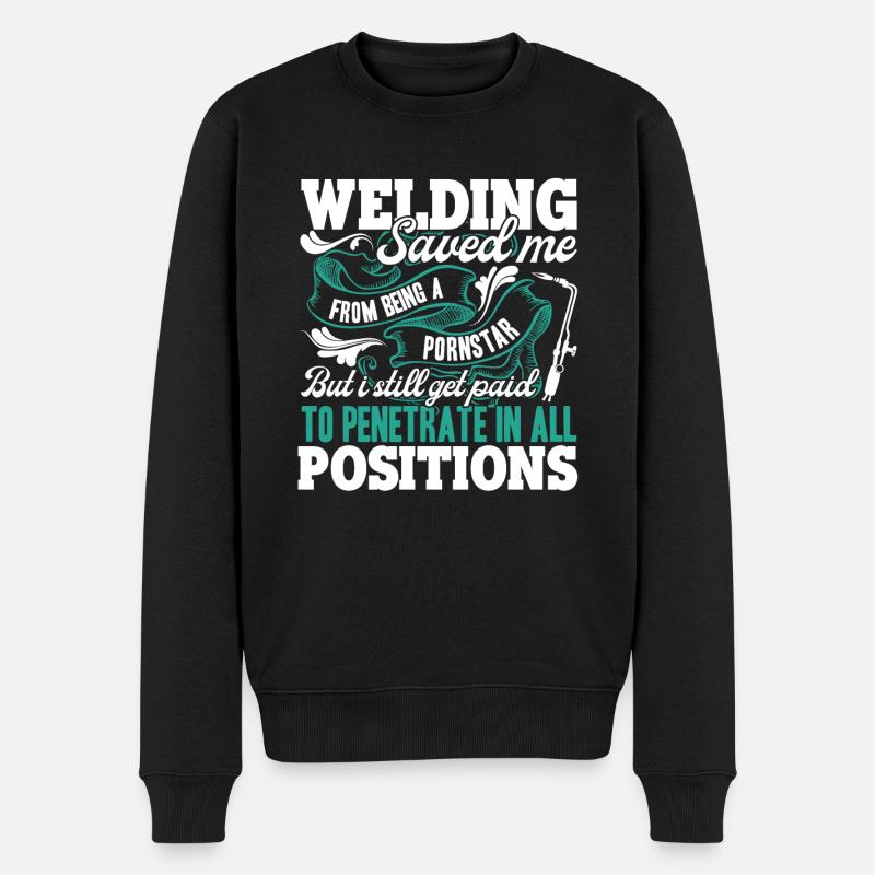 Welding Welding Save Me - Men's Premium Organic Jumper - black