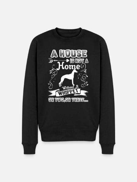 Whippet Home Without Whippet - Men's Premium Organic Jumper - black