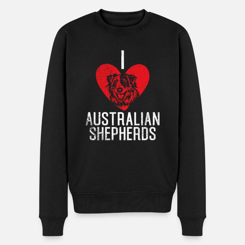 Cadeaux de berger australien - Pull Premium bio Homme - noir