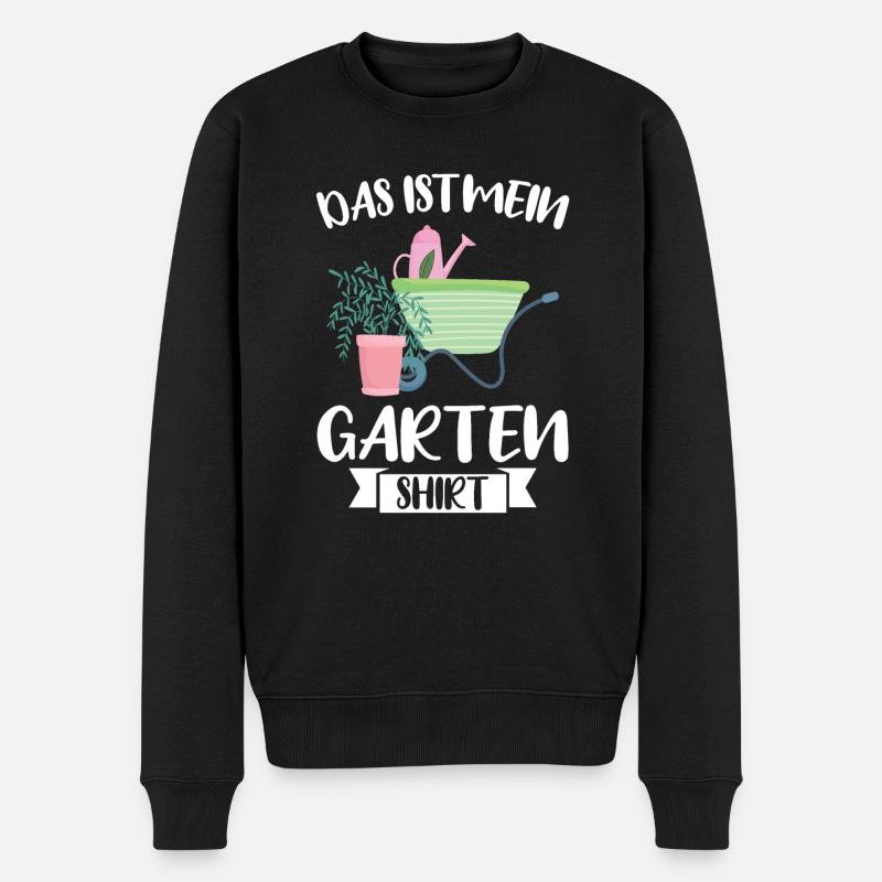 Garten Pflanze Gartenarbeit Geschenk - Männer Premium Bio Pullover - Schwarz