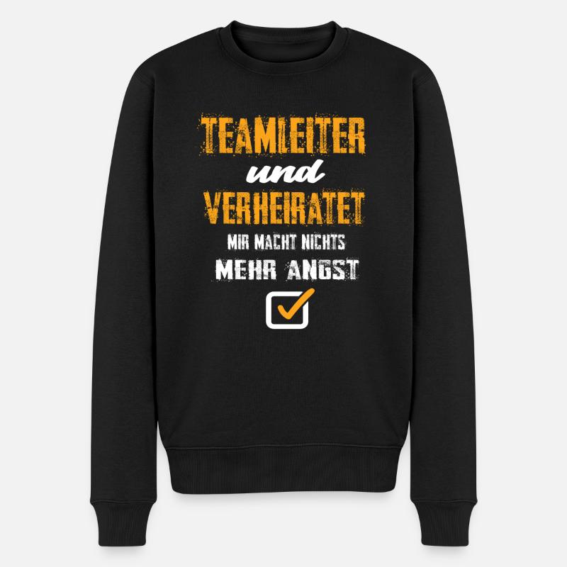 Teamleiter und Verheiratet - Männer Premium Bio Pullover - Schwarz