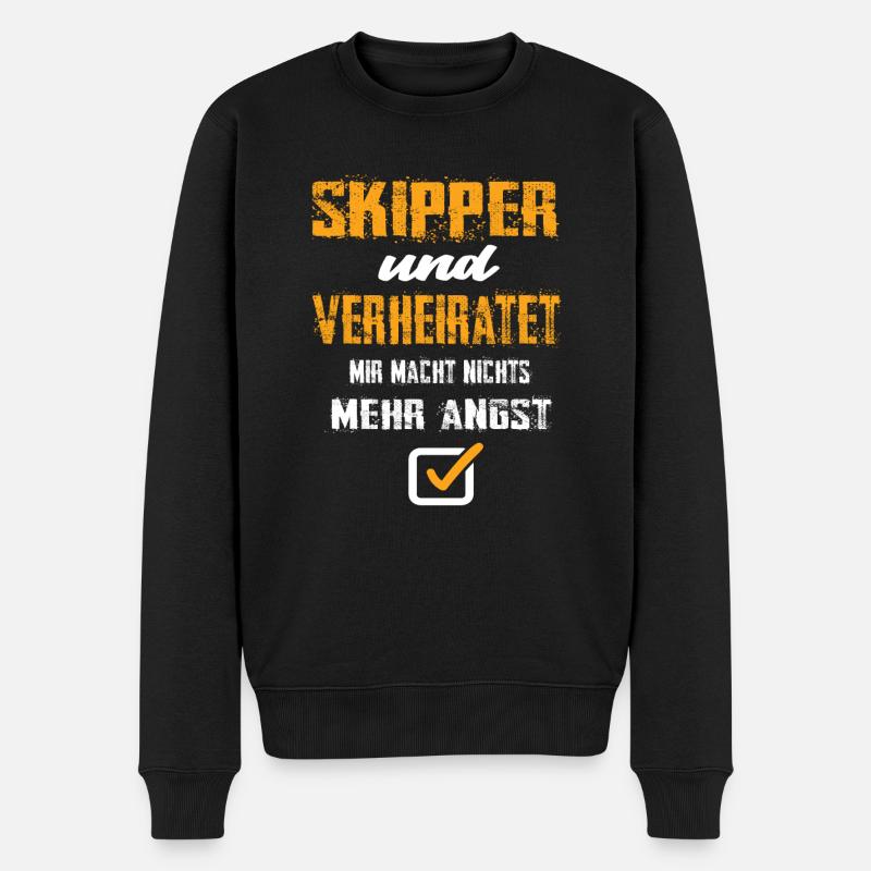 Skipper - Männer Premium Bio Pullover - Schwarz