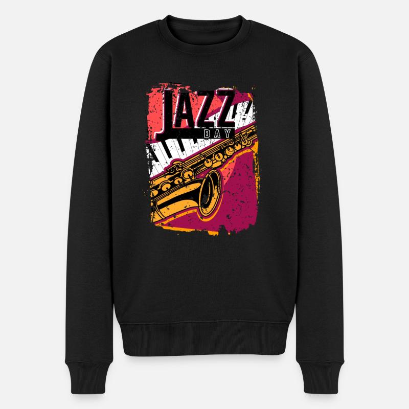 Jazz Musik Improvisation Festival - Männer Premium Bio Pullover - Schwarz