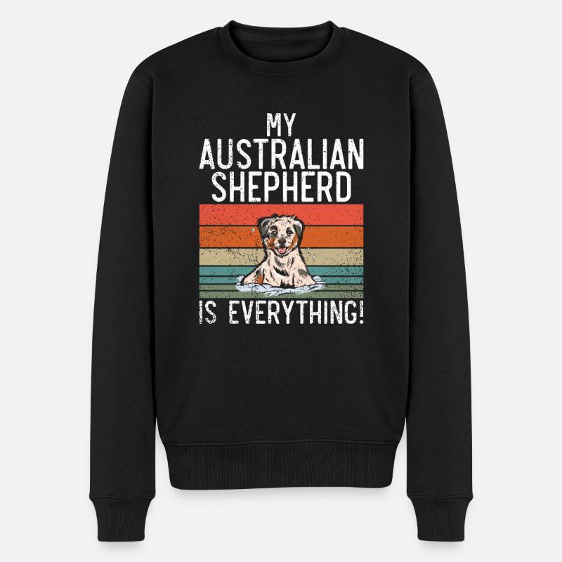 Cadeaux de berger australien - Pull Premium bio Homme - noir