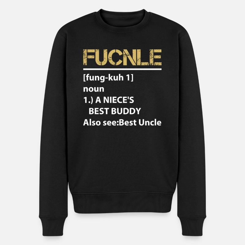 Funcle Definition - Männer Premium Bio Pullover - Schwarz