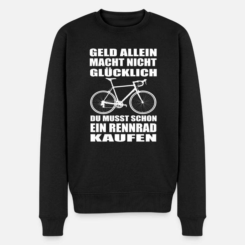 Rennrad - Männer Premium Bio Pullover - Schwarz