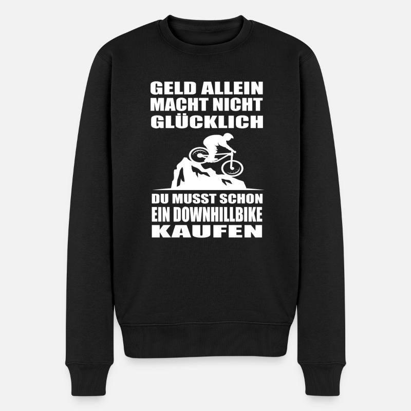 Downhill - Männer Premium Bio Pullover - Schwarz