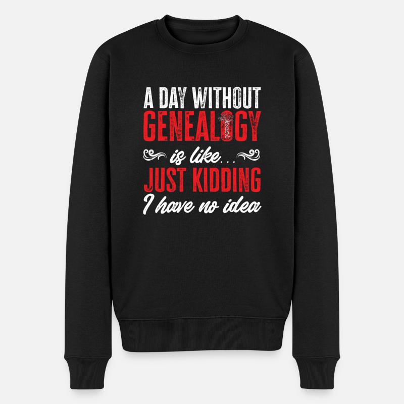 Généalogie Généalogie Généalogiste - Pull Premium bio Homme - noir