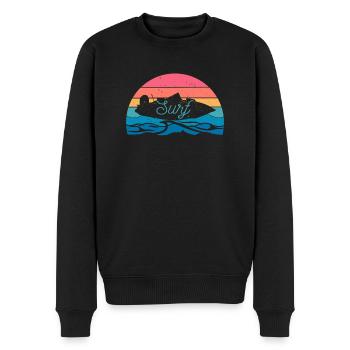 Wakesurf Bateau Vague Wakesurf Activité estivale - Pull Premium bio Homme - noir - Devant - Nico (187cm)