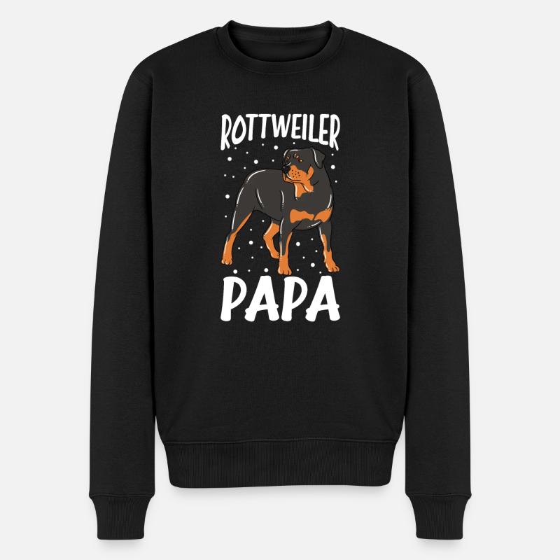 Rottweiler Papa - Pull Premium bio Homme - noir