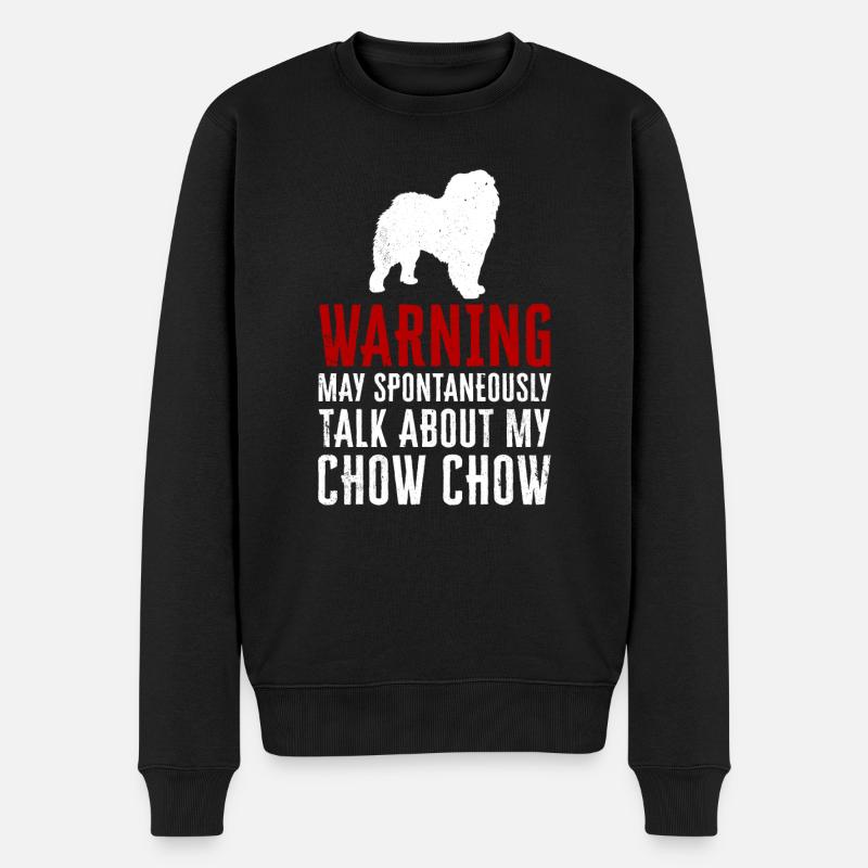 Chow Chow Chien - Pull Premium bio Homme - noir