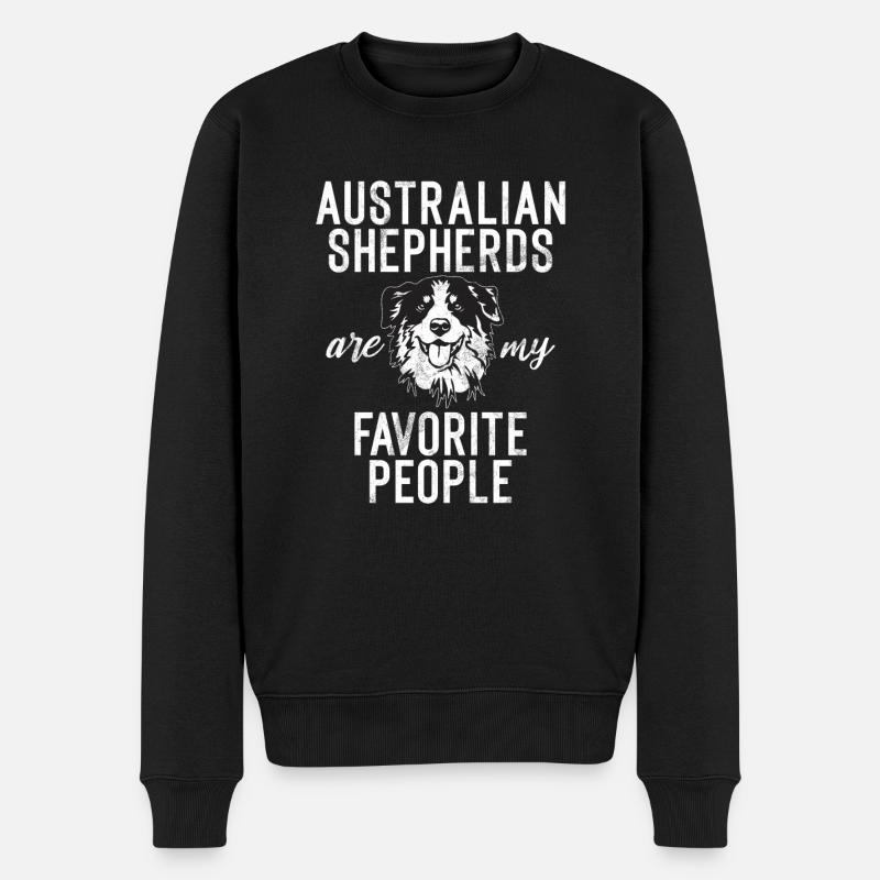 Australian Shepherd Geschenke - Männer Premium Bio Pullover - Schwarz