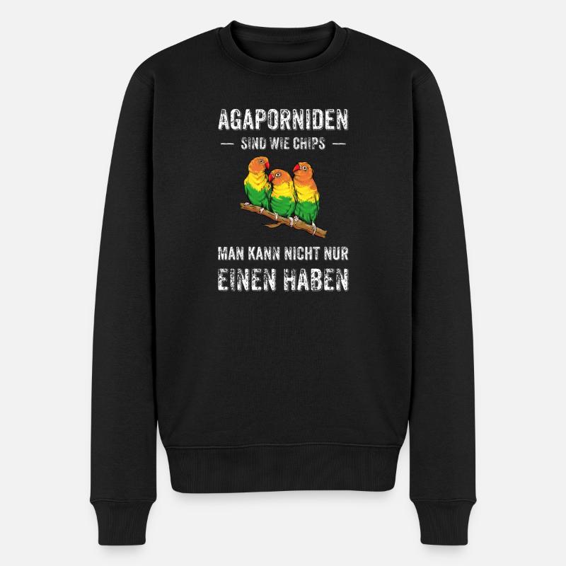 Agaporniden I Unzertrennliche Motiv für Vogel - Männer Premium Bio Pullover - Schwarz
