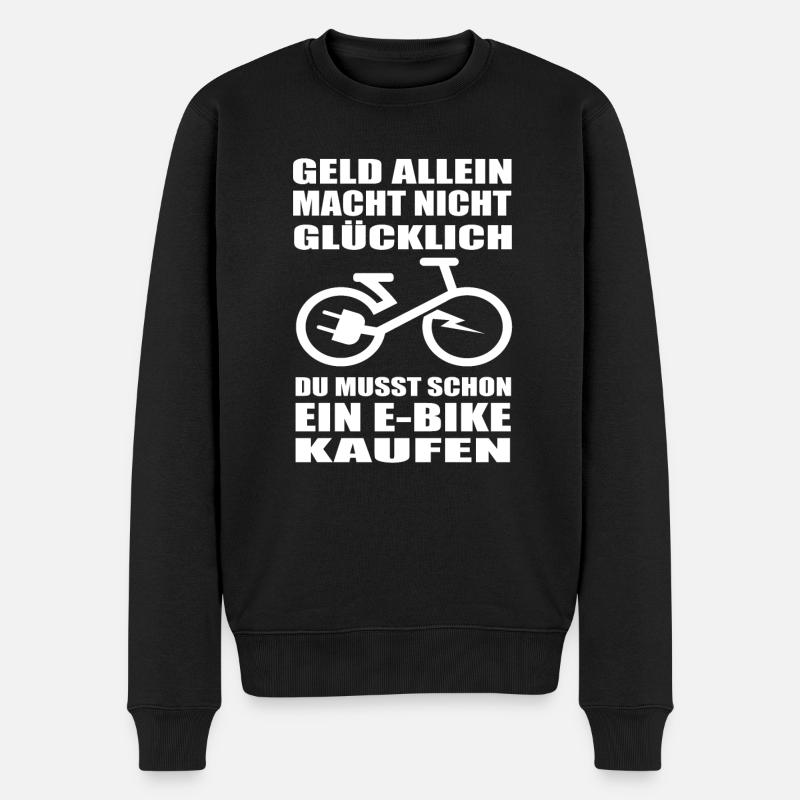 EBike - Männer Premium Bio Pullover - Schwarz