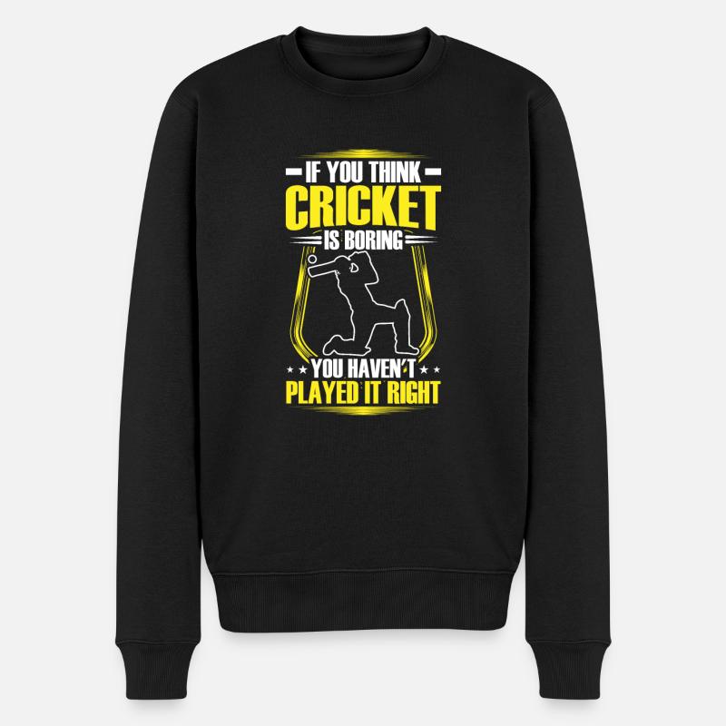 Le cricket n’est pas ennuyeux - Pull Premium bio Homme - noir
