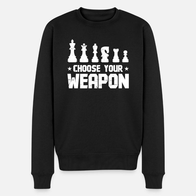 Conception d’échecs amusante - Pull Premium bio Homme - noir