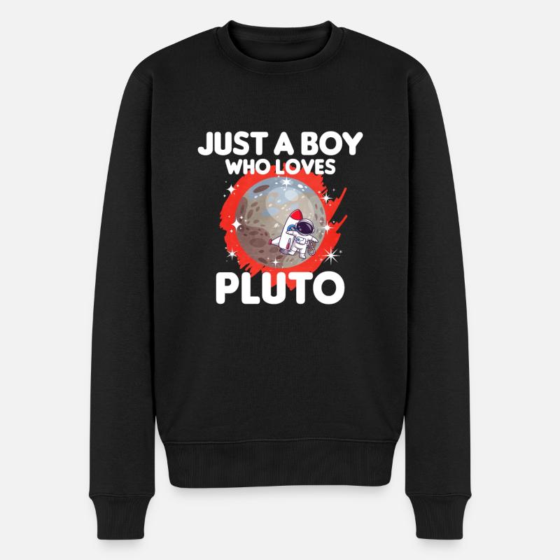 Pluto Planet Geschenk - Männer Premium Bio Pullover - Schwarz