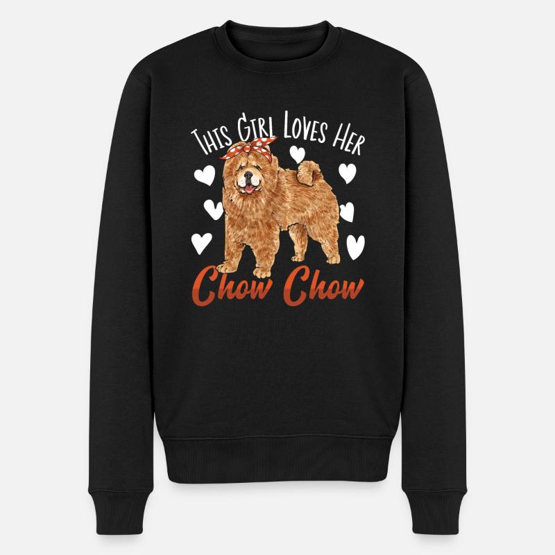 Chow Chow Chien - Pull Premium bio Homme - noir