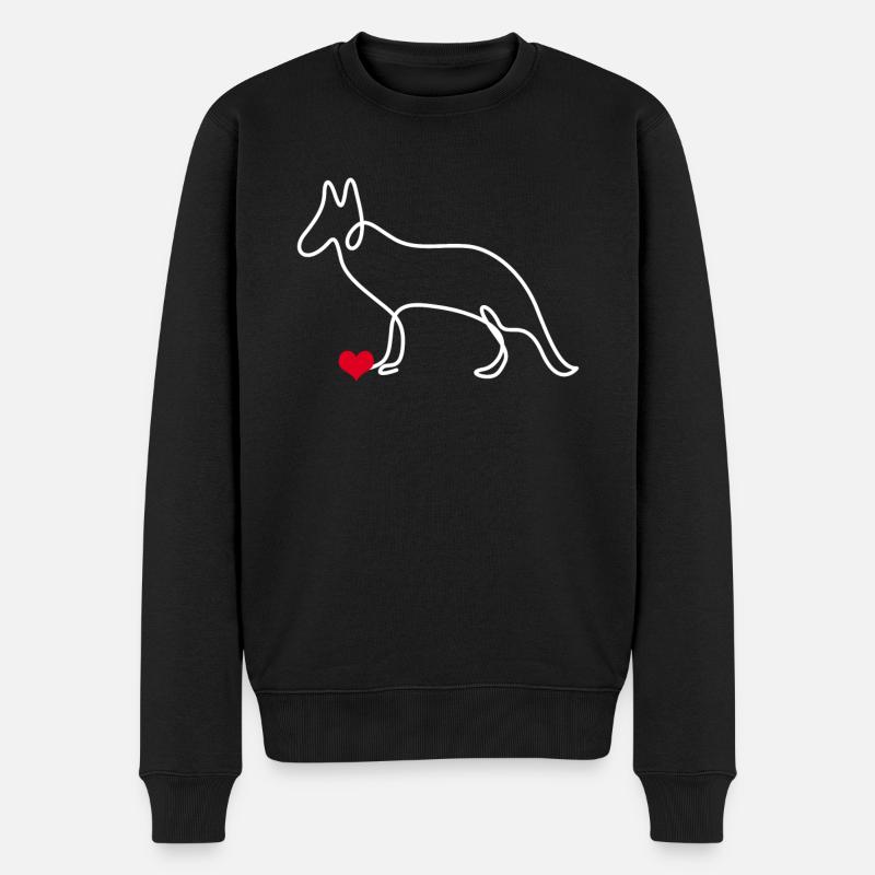 Chien de berger blanc Chiens de berger - Pull Premium bio Homme - noir