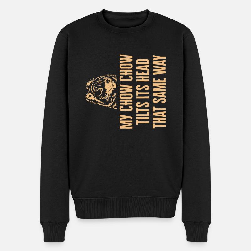 Chow Chow Hund - Männer Premium Bio Pullover - Schwarz