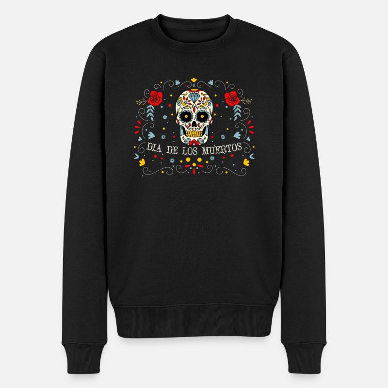Dia De Los Muertos Tag Der Toten Mexikanisch - Männer Premium Bio Pullover - Schwarz