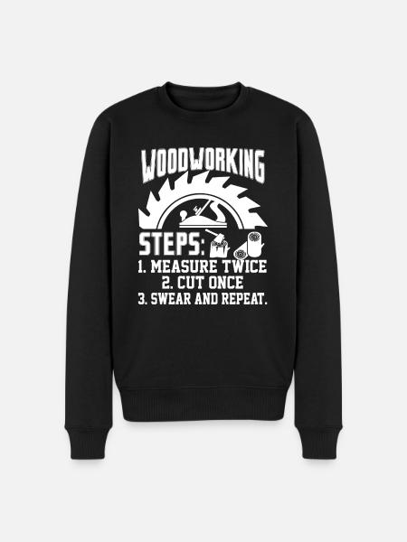 Woodworking Woodworking Steps - Men's Premium Organic Jumper - black