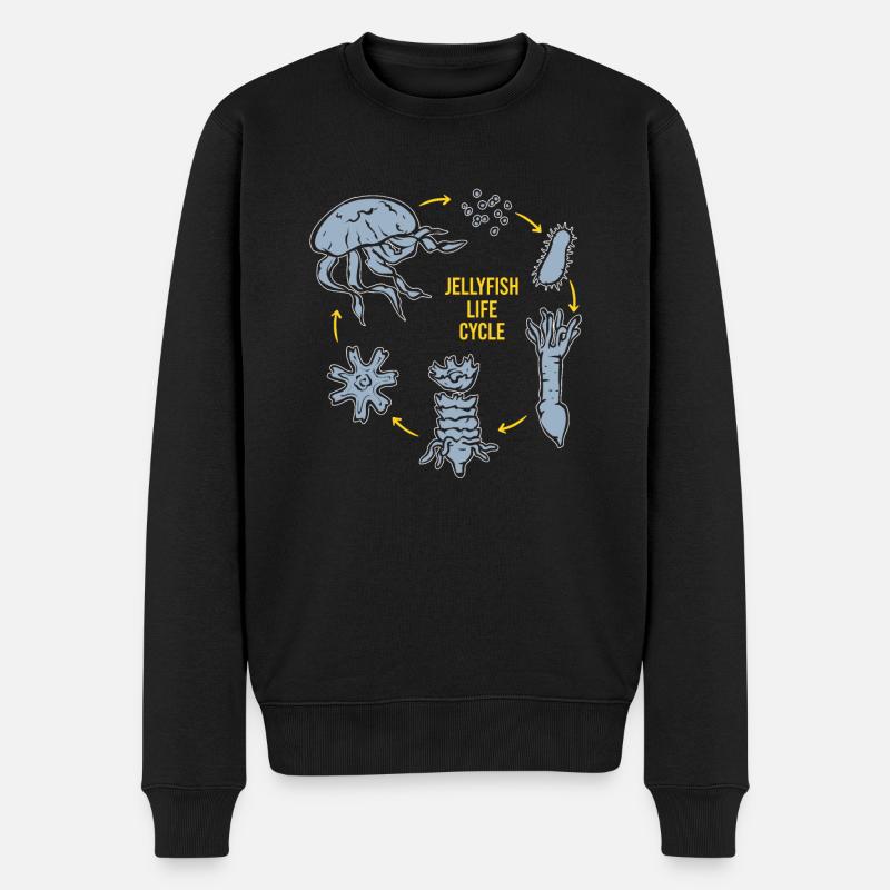 Méduses Plongée marine Méduses - Pull Premium bio Homme - noir