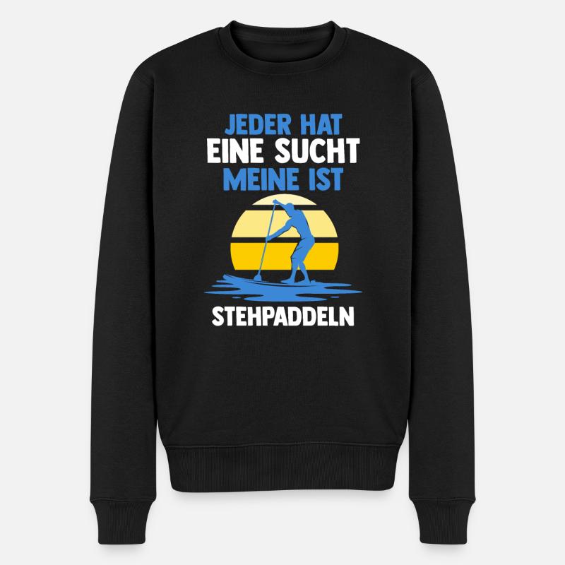 Stand Up Paddeling - Männer Premium Bio Pullover - Schwarz