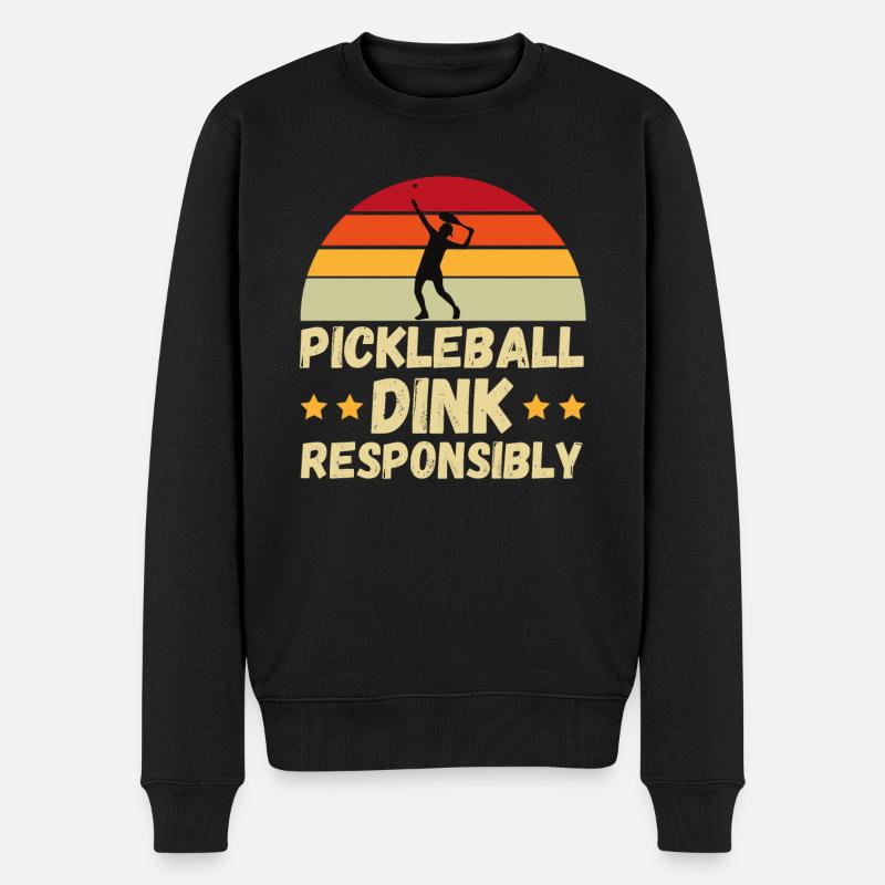 pickleball Dink Cadeau responsable - Pull Premium bio Homme - noir