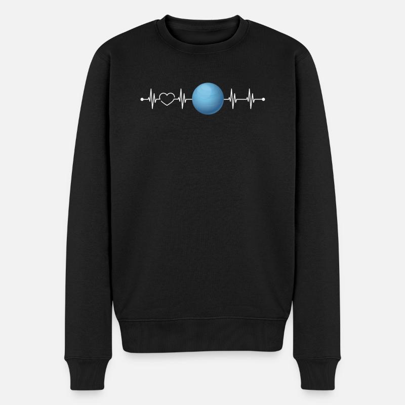 Uranus - Männer Premium Bio Pullover - Schwarz
