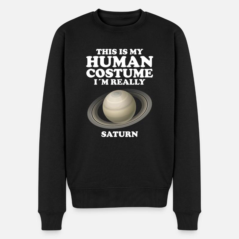 Saturne - Pull Premium bio Homme - noir