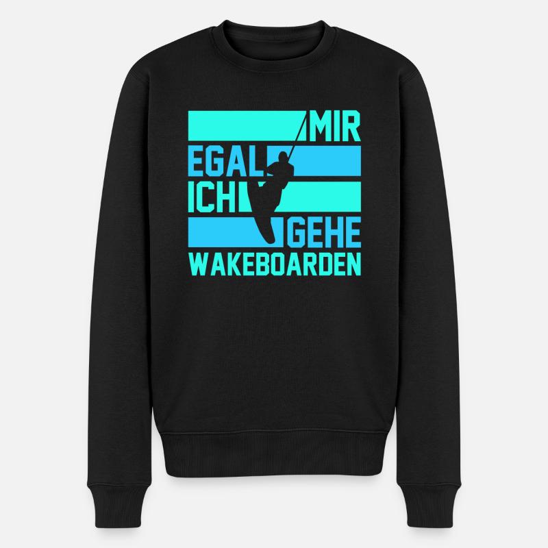Wakeboarder Wakeboard Wakeboarding - Männer Premium Bio Pullover - Schwarz