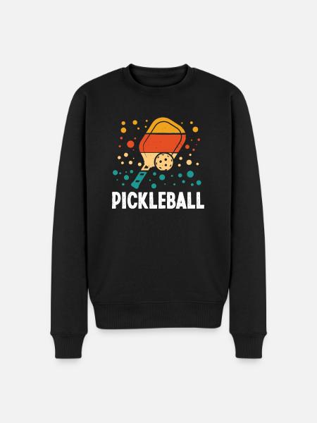 Pickleball - Männer Premium Bio Pullover - Schwarz