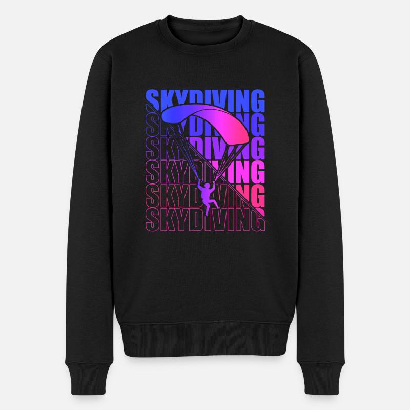 Skydive Freefly Fallschirmspringer Shirt Skydiving - Männer Premium Bio Pullover - Schwarz