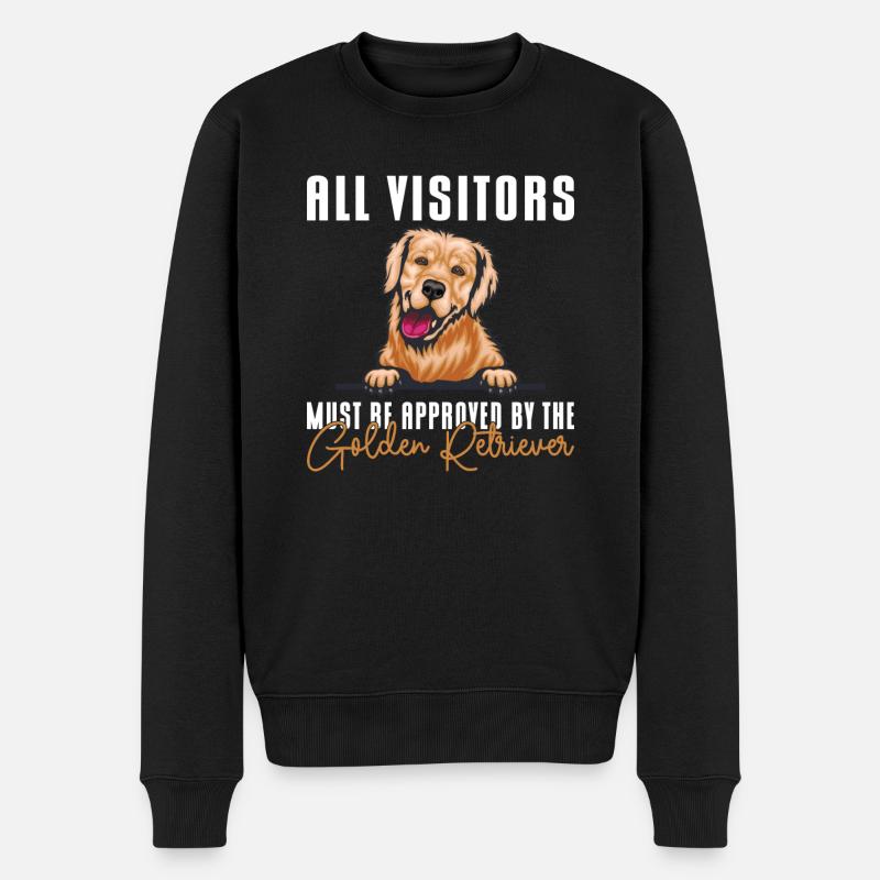 Golden Retriever Geschenke - Männer Premium Bio Pullover - Schwarz