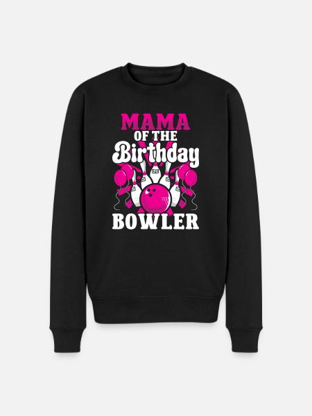 Mama of the Birthday Bowler - Men's Premium Organic Jumper - black