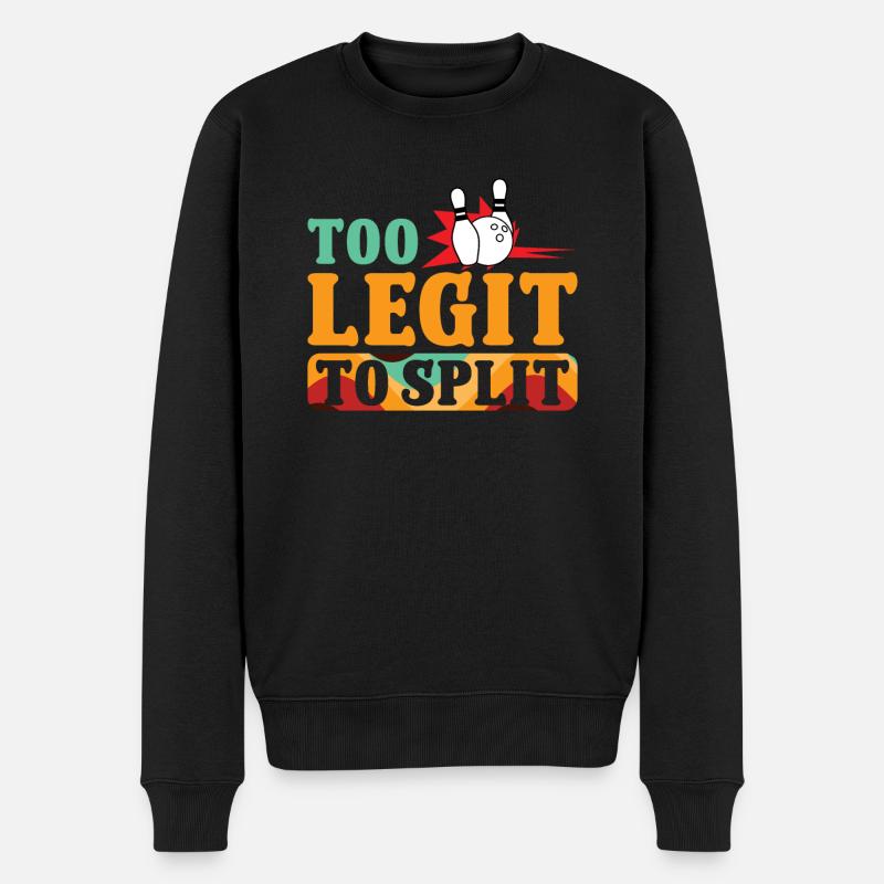 Perfect Bowling player Design - Männer Premium Bio Pullover - Schwarz