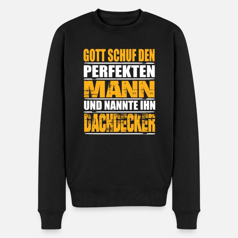 Dachdecker - Männer Premium Bio Pullover - Schwarz