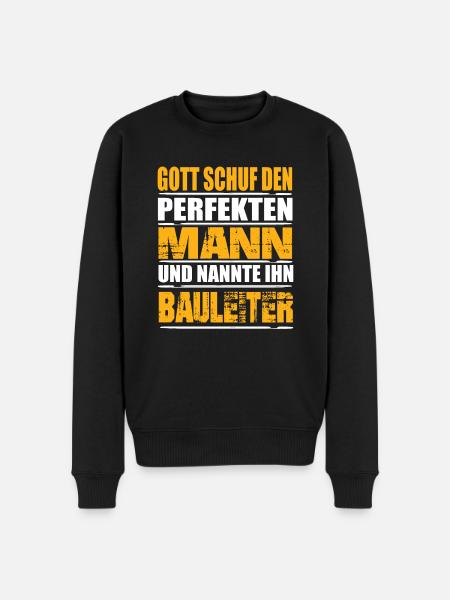 Bauleiter - Männer Premium Bio Pullover - Schwarz
