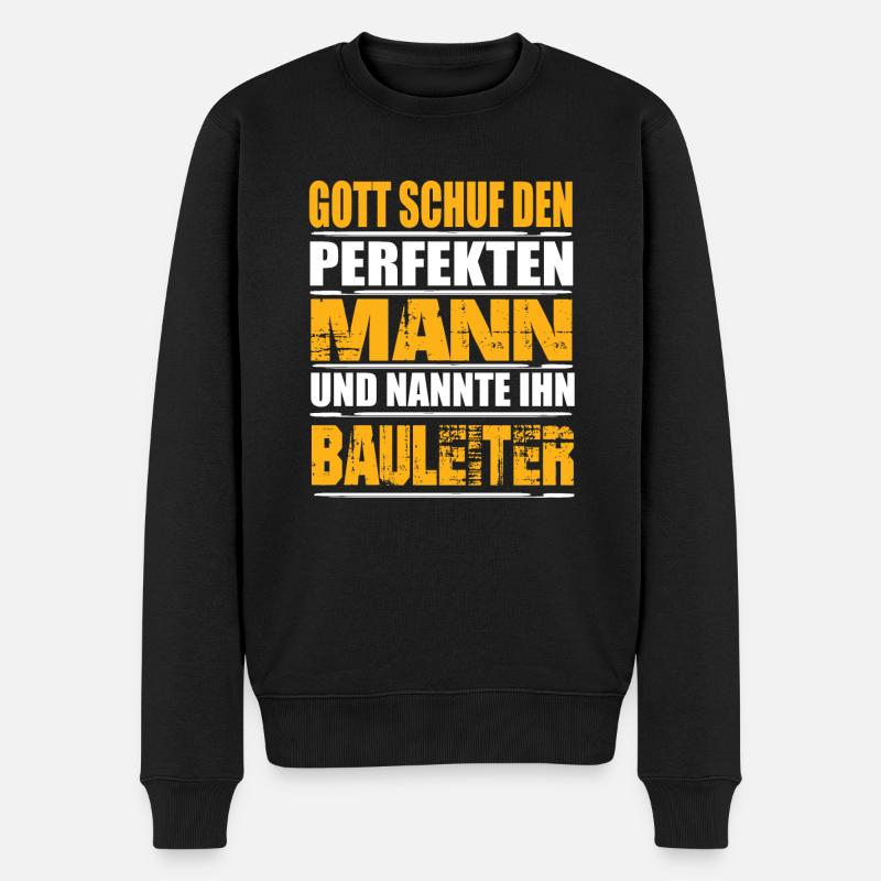 Bauleiter - Männer Premium Bio Pullover - Schwarz