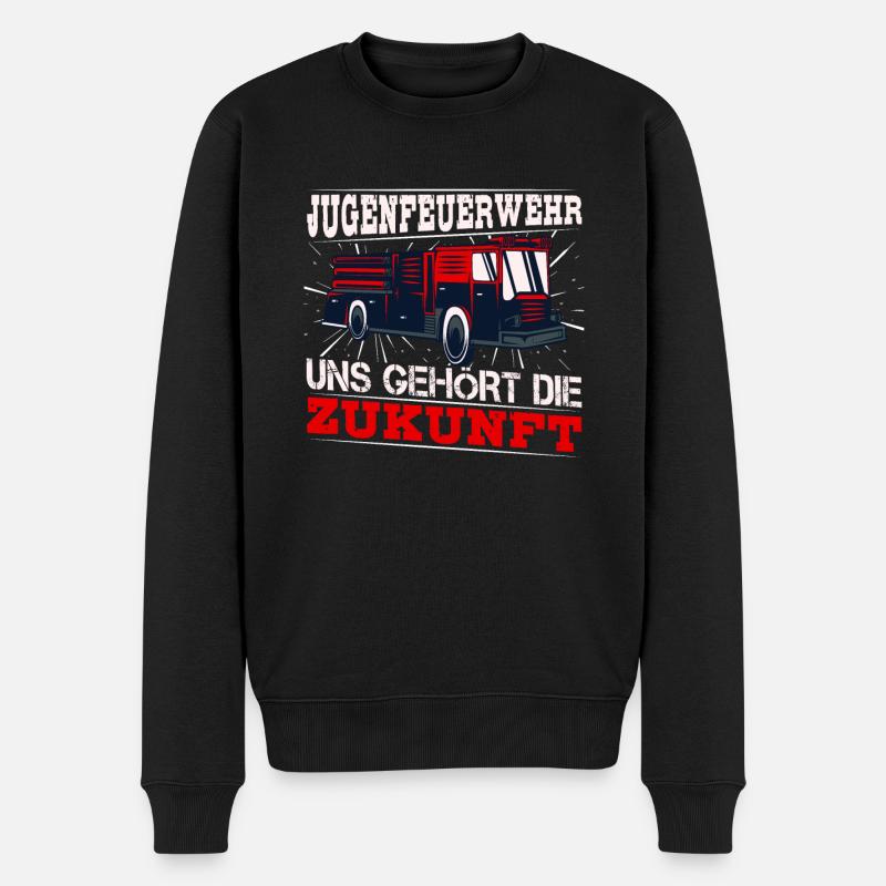 Jugendfeuerwehr Uns gehört die Zukunft - Männer Premium Bio Pullover - Schwarz
